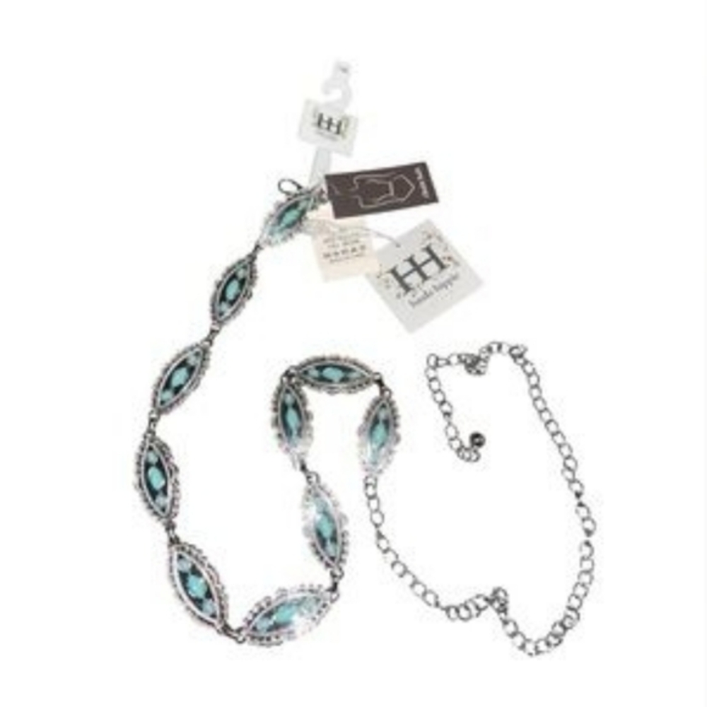 Haute Hippie Western Silver And Turquoise Tone Concho‎ Belt Size M/L New